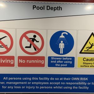 Horsham Swim School health and Safety signs